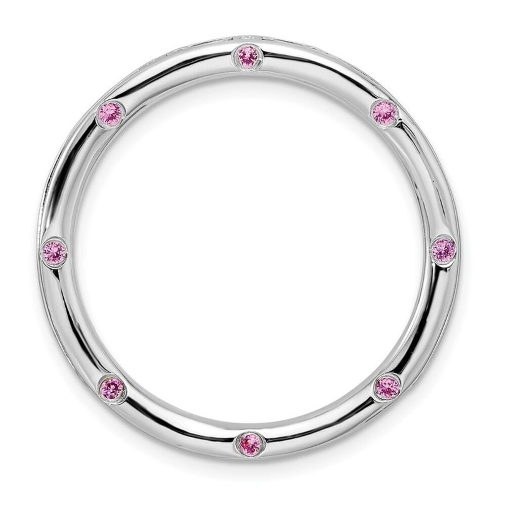 Sterling Silver & Rh. Garnet Stackable Expressions Large Slide, 29mm